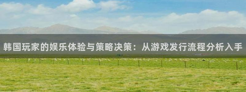im电竞科技股票：韩国玩家的娱乐体验与策略决策：从游戏发行流程分析入手
