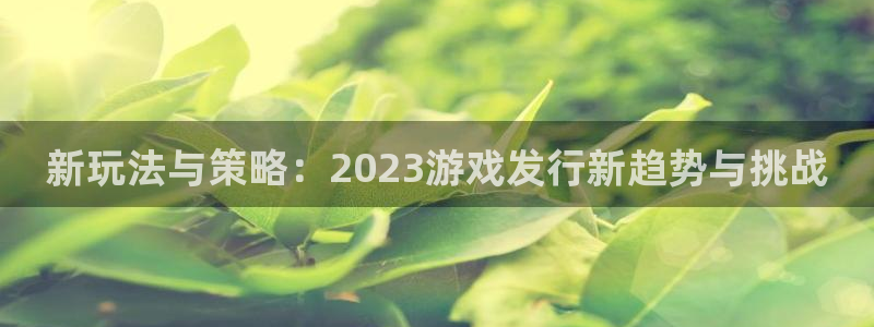 重庆im电竞子文化传播有限公司：新玩法与策略：2023游戏发行新趋势与挑战